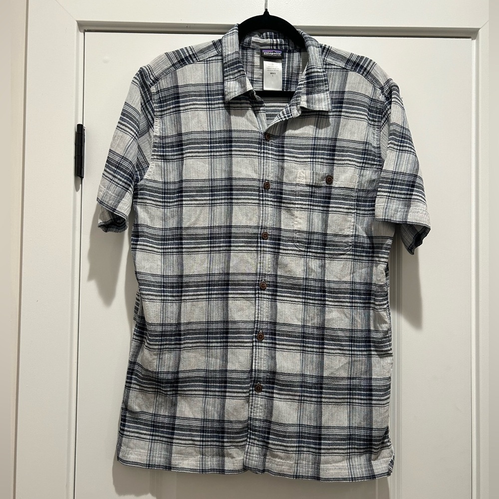 Patagonia Organic Cotton Button Down Short Sleeve Shirt Sz Large